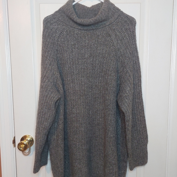 Old Navy Sweaters - Old Navy Grey Cowl Neck Chunky Knit Soft Wool Blend Pullover Sweater Sz 2X